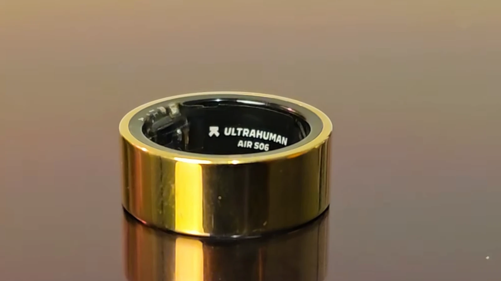 Close-up of the Ultrahuman Ring AIR showing its flat outer band profile